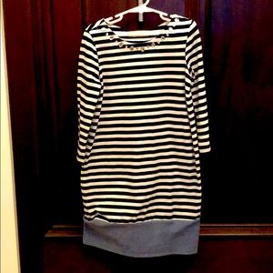 At Soprano Striped Cotton Dress